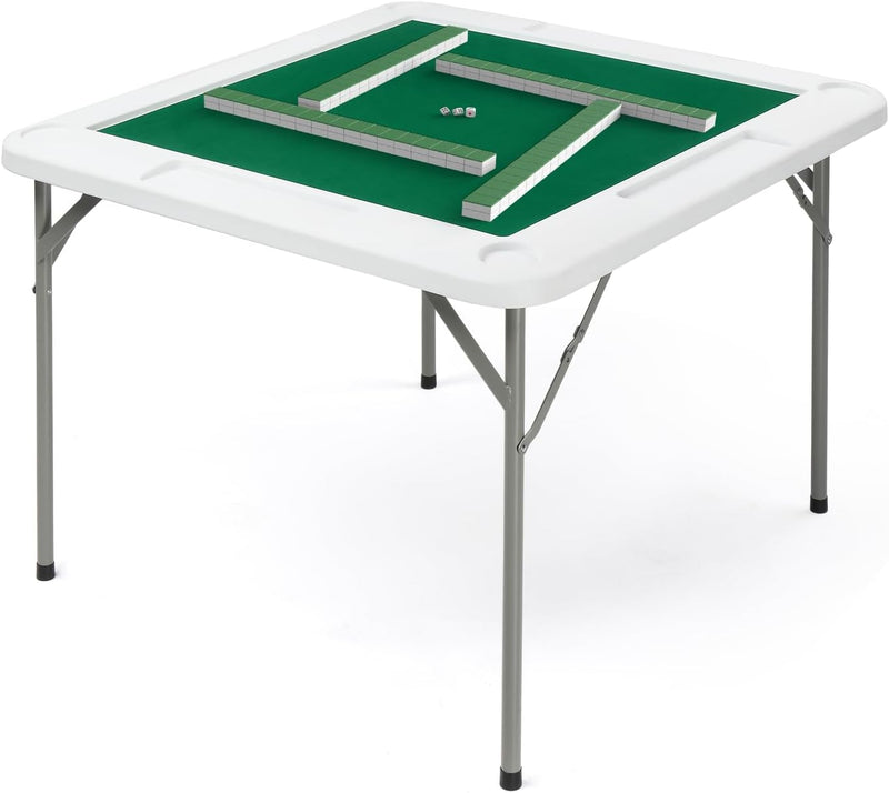 Load image into Gallery viewer, PEXMOR Mahjong Table 35" Square Folding Card Table w/4Cup Holders