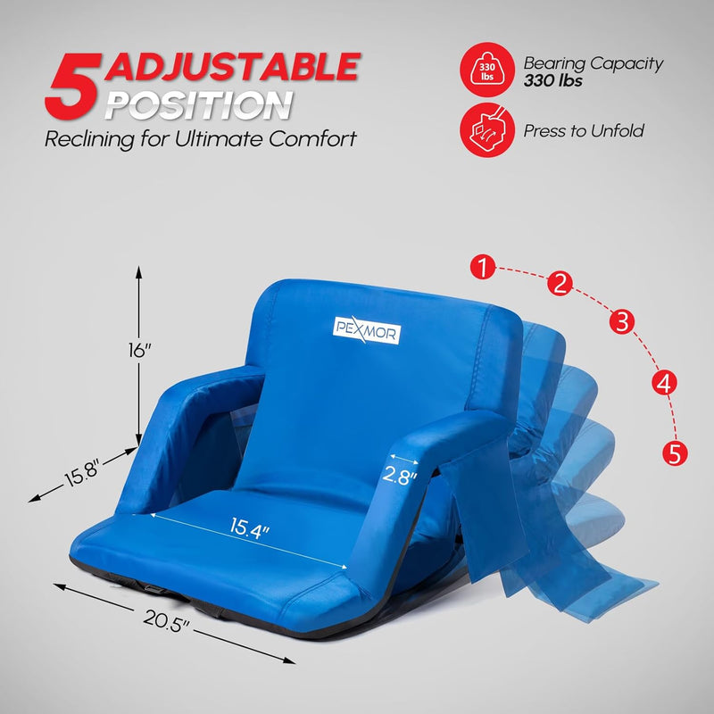 Load image into Gallery viewer, PEXMOR Folding Stadium Seats with Back Support