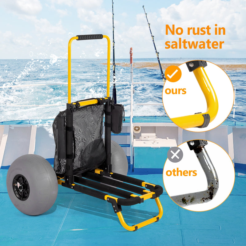 Load image into Gallery viewer, Beach Fishing Cart with 12” Big Balloon Wheels