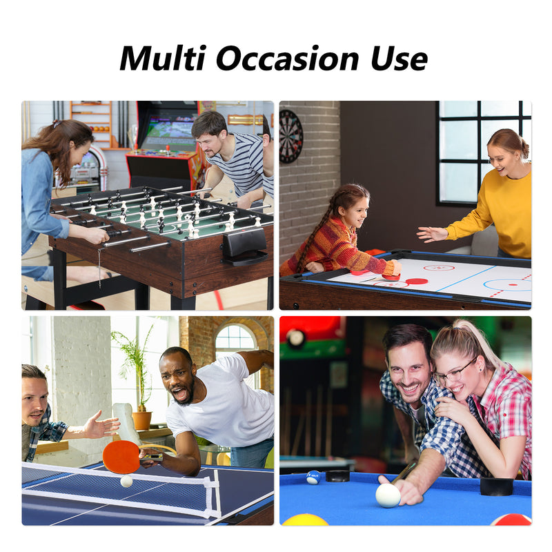 Load image into Gallery viewer, PEXMOR 48" 10-in-1 Combo Game Table Set Hockey Pool Ping Pong