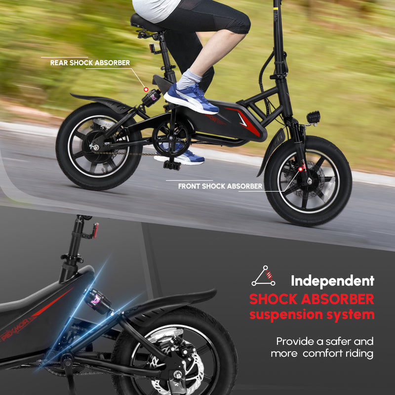 Load image into Gallery viewer, PEXMOR 14" Foldable City Electric Bike for Adults Peak 500W