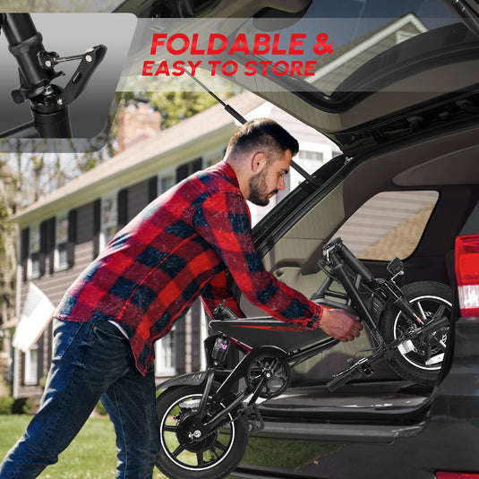 PEXMOR 14" Foldable City Electric Bike for Adults Peak 500W