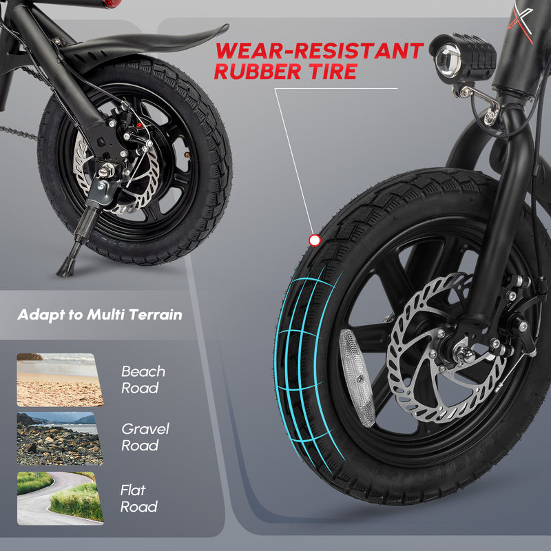 Load image into Gallery viewer, PEXMOR 14" Folding Electric Bike Commuter E-Bike with 350W Motor (Peak 500W)