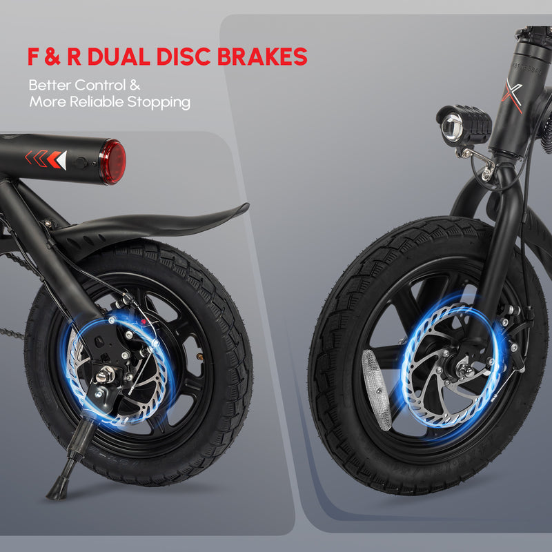 Load image into Gallery viewer, PEXMOR 14" Folding Electric Bike Commuter E-Bike with 350W Motor (Peak 500W)