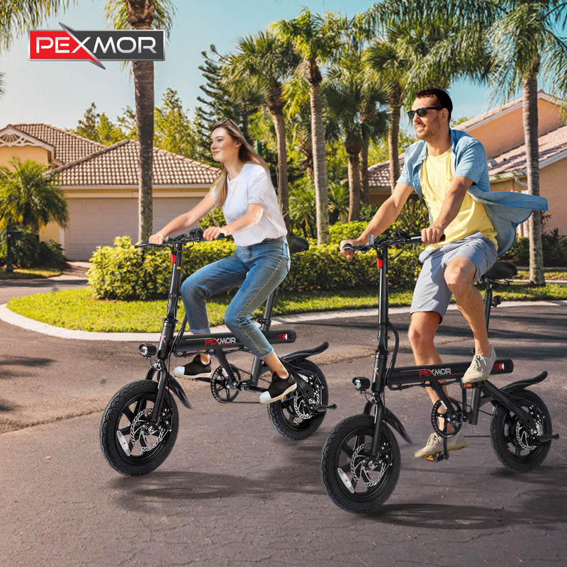 Load image into Gallery viewer, PEXMOR 14" Folding Electric Bike Commuter E-Bike with 350W Motor (Peak 500W)