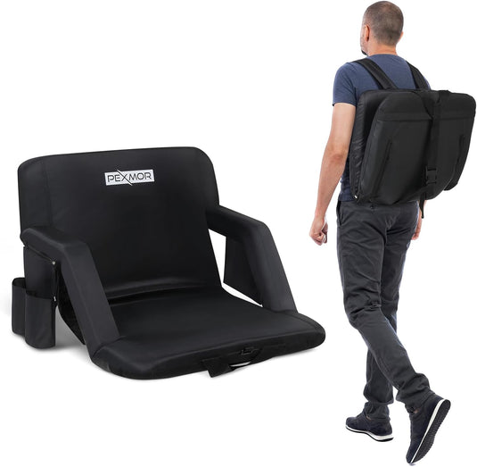 PEXMOR Portable Bleachers Padded Seats with Bags