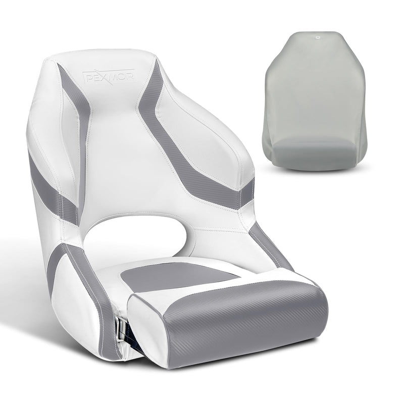 Load image into Gallery viewer, PEXMOR Pontoon Boat Captain Seat Waterproof with Stainless Steel Screws and Cover