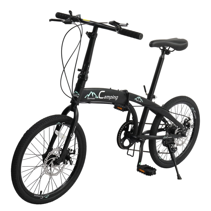 Load image into Gallery viewer, 20" Adult Folding Bike 7-Speed with Double Shock Effect