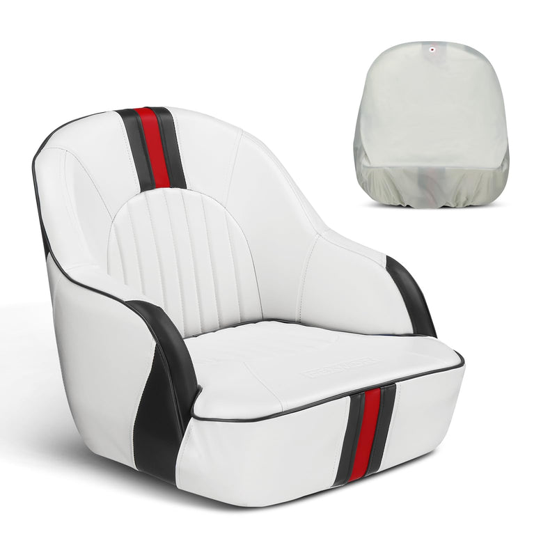 Load image into Gallery viewer, PEXMOR Pontoon Boat Captain Seat Waterproof with Stainless Steel Screws and Cover