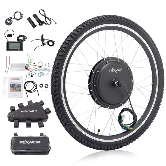 PEXMOR 48V 1000W Electric Bike Conversion Kit 26" Front Wheel E-Bike Conversion Kit