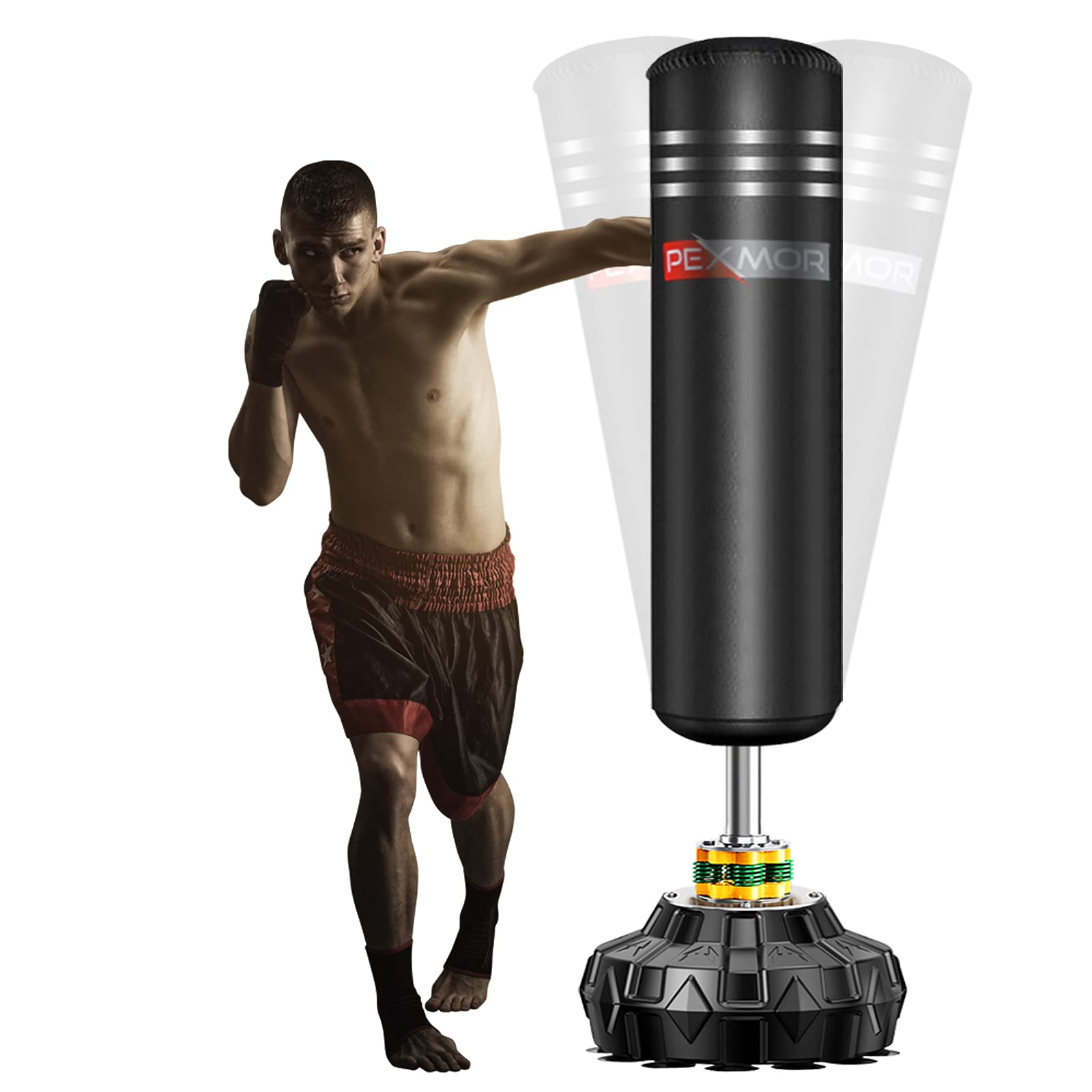 PEXMOR Freestanding Punching Bag Heavy Duty with Vibration