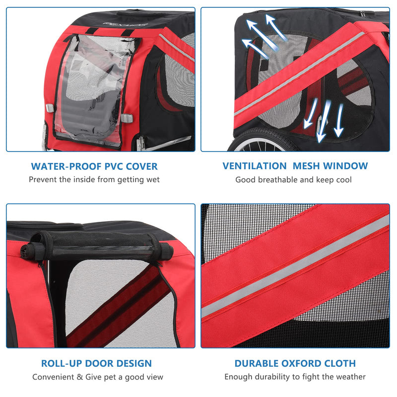 Load image into Gallery viewer, PEXMOR 2-in-1 Dog Bike Trailer Wagon Cargo Carrier