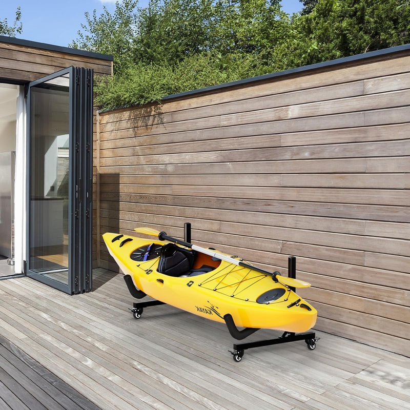 Load image into Gallery viewer, Freestanding Kayak Storage Rack Adjustable with Lockable Wheels Indoor Outdoor