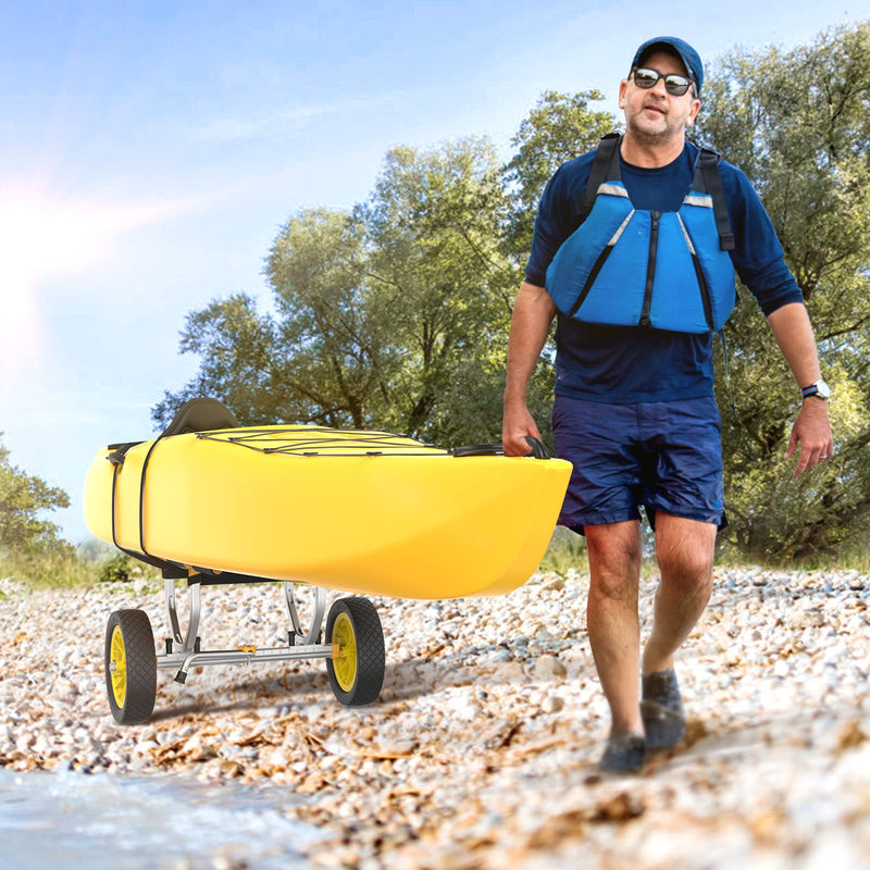 Load image into Gallery viewer, PEXMOR Heavy Duty Universal Kayak Cart with 12" Flat-Free Kayak Wheels
