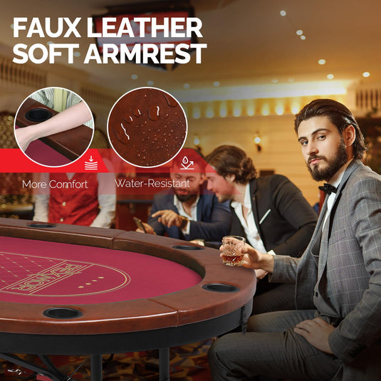 PEXMOR Foldable Game Table 10 Player Poker Table