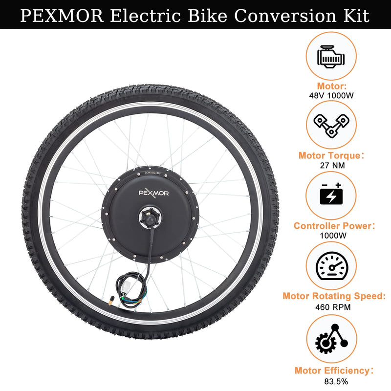 Load image into Gallery viewer, PEXMOR 26" Rear Wheel 48V 1200W E-Bike Conversion Kit