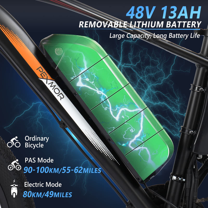 Load image into Gallery viewer, PEXMOR Adult 27.5" Electric Mountain Bike 500W 20Mph with Removable Battery