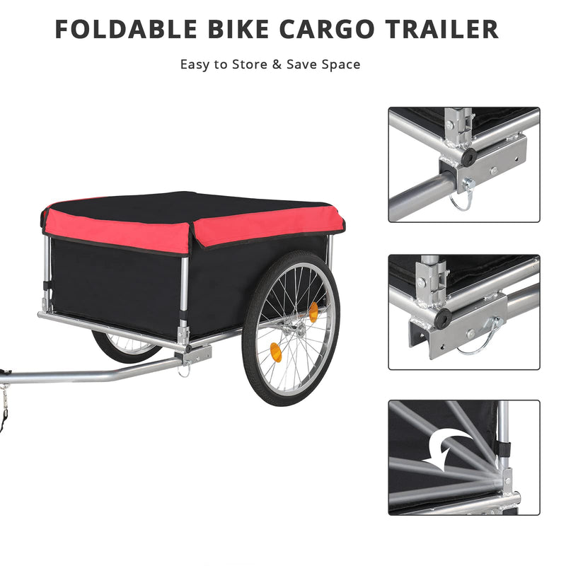 Load image into Gallery viewer, PEXMOR Bike Cargo Trailer Foldable Bicycle Cart Bike Wagon Trailer