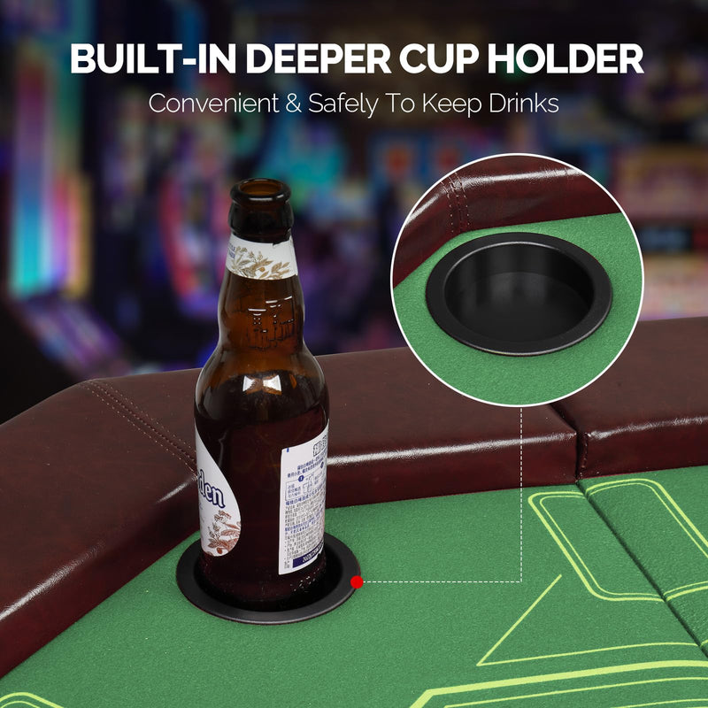 Load image into Gallery viewer, PEXMOR Portable 8 Player Foldable Poker Table
