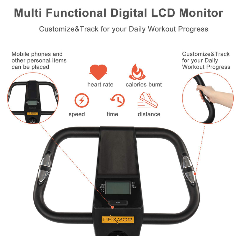 Load image into Gallery viewer, PEXMOR Folding Exercise Bike Adjustable