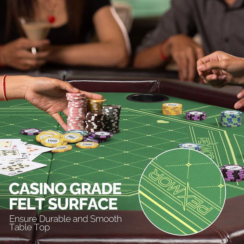 Load image into Gallery viewer, PEXMOR Portable 8 Player Foldable Poker Table