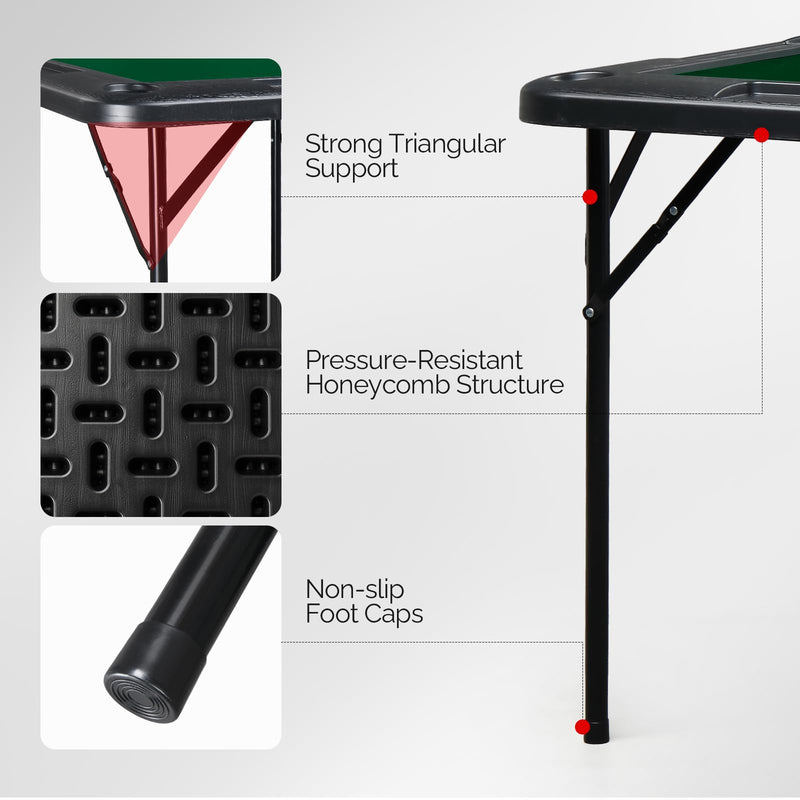 Load image into Gallery viewer, PEXMOR Mahjong Table 35" Square Folding Card Table w/4Cup Holders