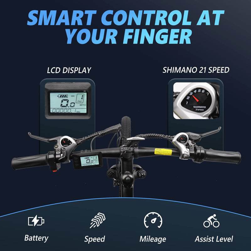 Load image into Gallery viewer, PEXMOR Adult 27.5" Electric Mountain Bike 500W 20Mph with Removable Battery