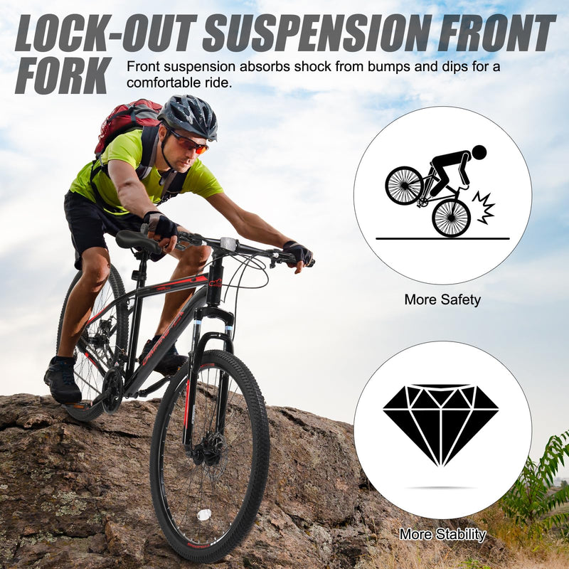 Load image into Gallery viewer, 27.5" Adult 21-Speed Mountain Bike with Double Disc Brake