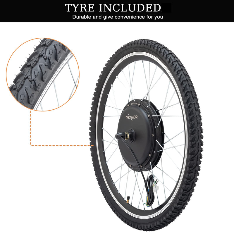 Load image into Gallery viewer, PEXMOR 48V 1000W Electric Bike Conversion Kit 26" Front Wheel E-Bike Conversion Kit