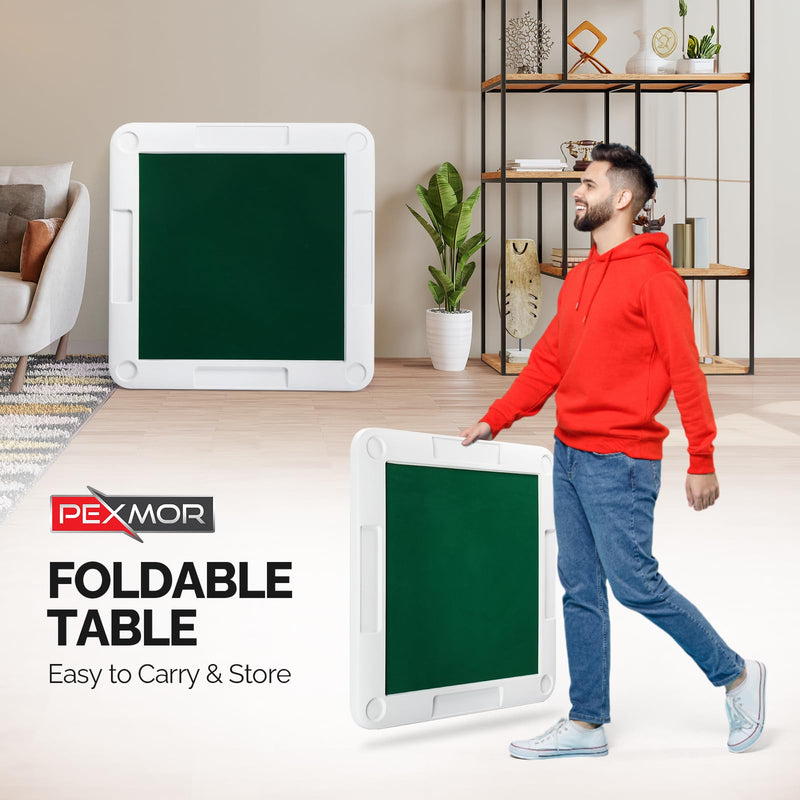 Load image into Gallery viewer, PEXMOR Foldable Mahjong Table Portable 4 Player Card Game Table