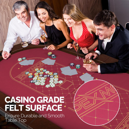 PEXMOR Foldable Game Table 10 Player Poker Table