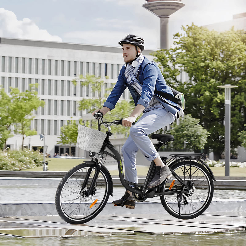 Load image into Gallery viewer, PEXMOR Adults 6 Speed 26" City Electric Bike Peak 500W Dual Shock Absorber