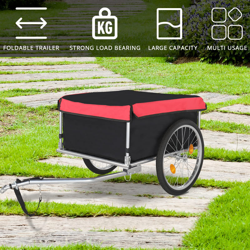 Load image into Gallery viewer, PEXMOR Bike Cargo Trailer Foldable Bicycle Cart Bike Wagon Trailer