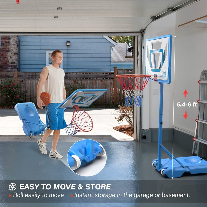 Load image into Gallery viewer, PEXMOR Pool Basketball Hoop Portable Backboard Stand