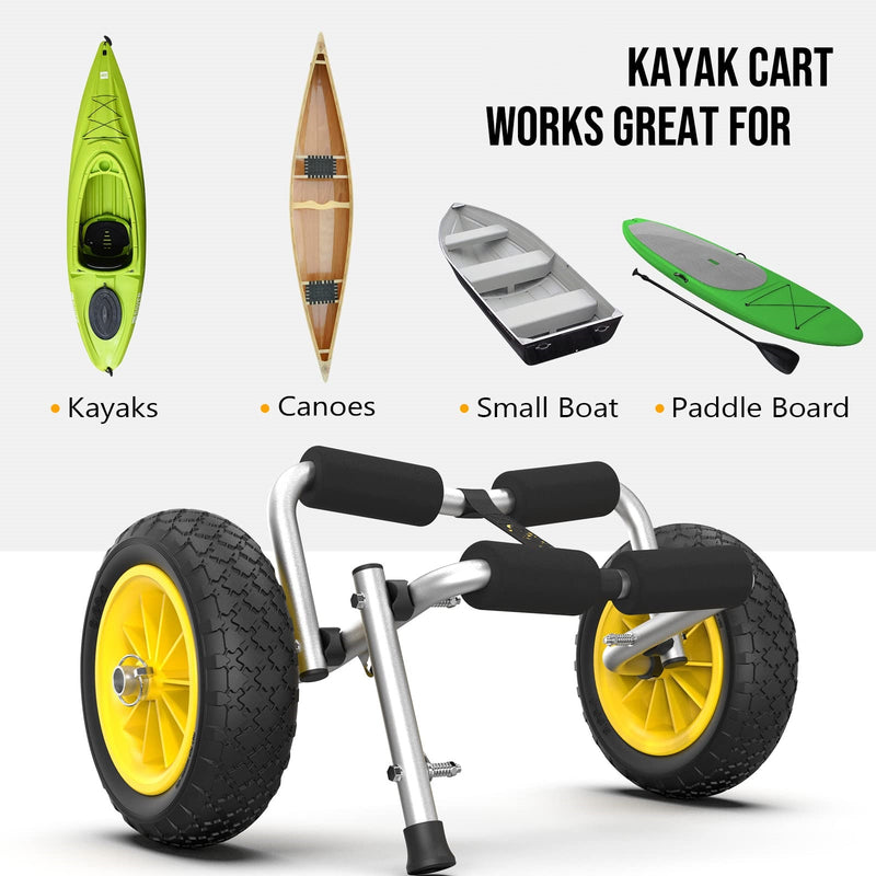 Load image into Gallery viewer, PEXMOR Foldable Kayak Car Aluminum with 10'' Solid Tires