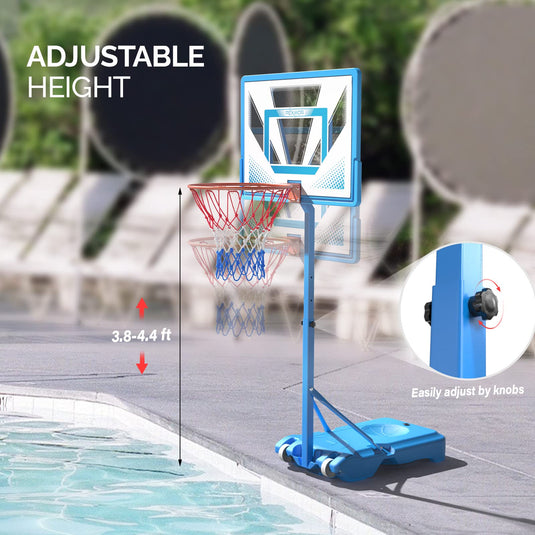 PEXMOR Pool Basketball Hoop Portable Backboard Stand