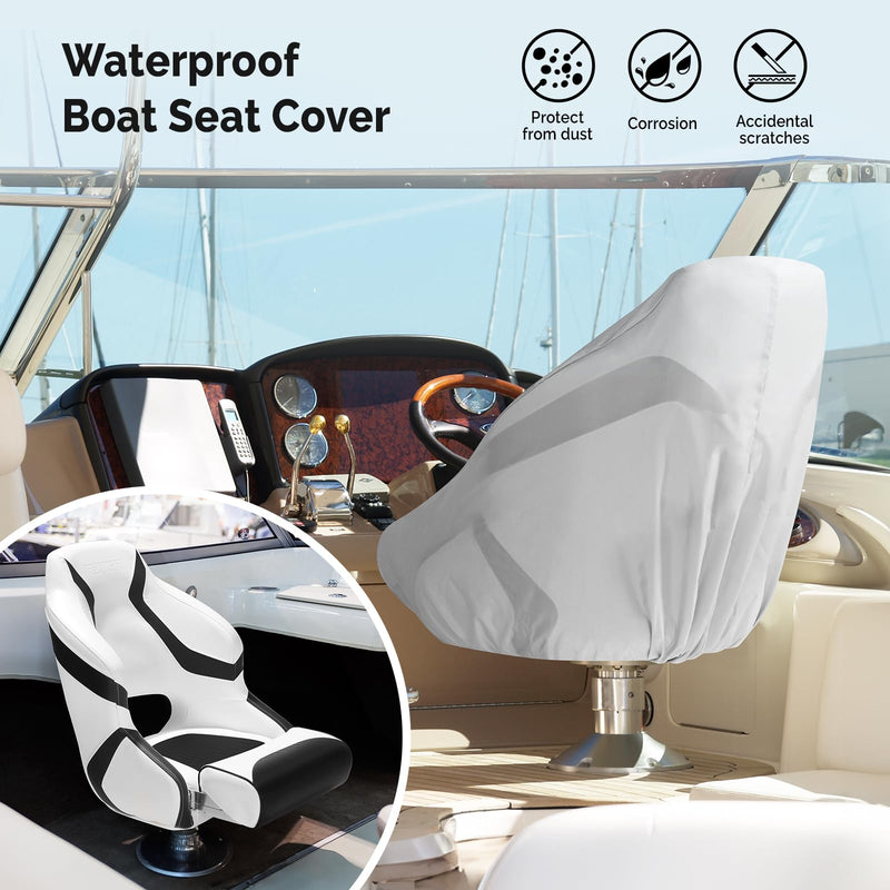 Load image into Gallery viewer, PEXMOR Pontoon Boat Captain Seat Waterproof with Stainless Steel Screws and Cover