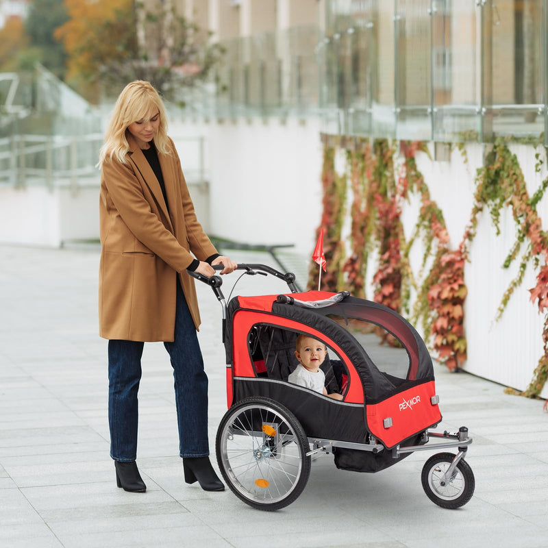 Load image into Gallery viewer, PEXMOR 2-in-1 Kids Bike Trailer Carrier