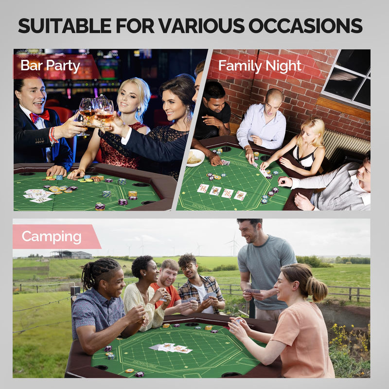 Load image into Gallery viewer, PEXMOR Portable 8 Player Foldable Poker Table
