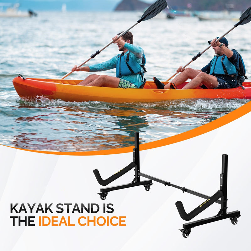 Load image into Gallery viewer, Freestanding Kayak Storage Rack Adjustable with Lockable Wheels Indoor Outdoor
