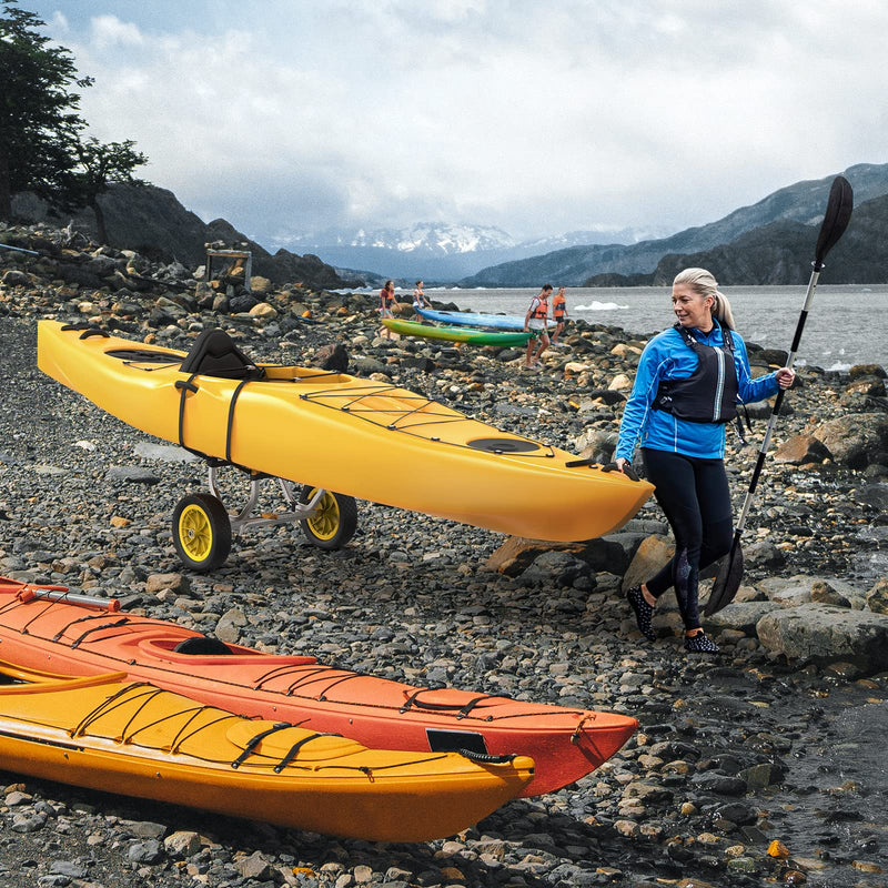 Load image into Gallery viewer, PEXMOR Heavy Duty Universal Kayak Cart with 12" Flat-Free Kayak Wheels