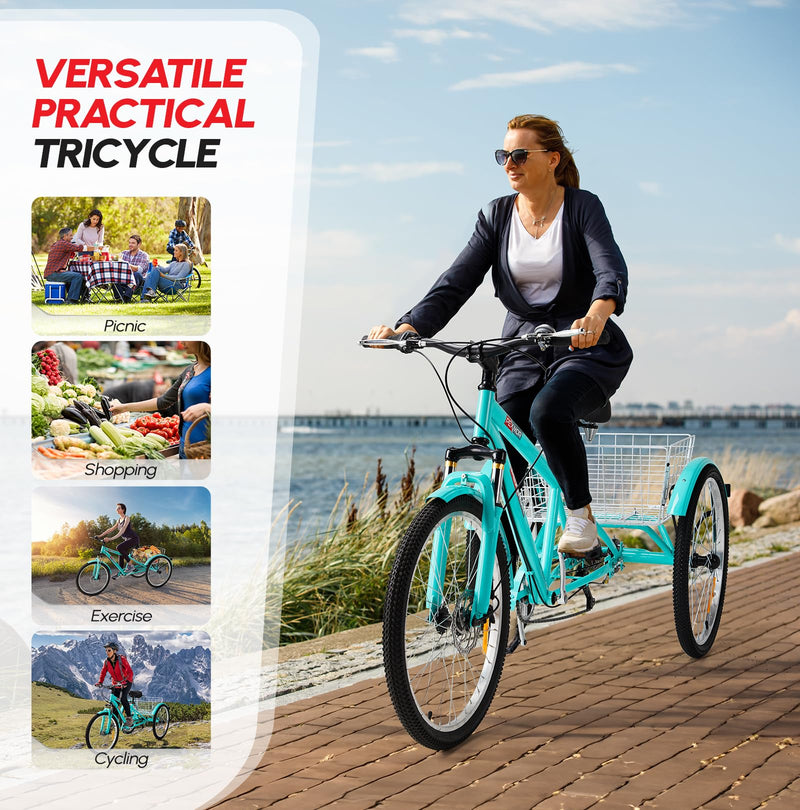 Load image into Gallery viewer, PEXMOR 7-Speed Mountain Tricycle Adults