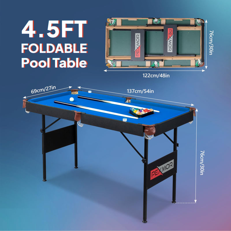 Load image into Gallery viewer, PEXMOR 55" Portable Pool Table Foldable