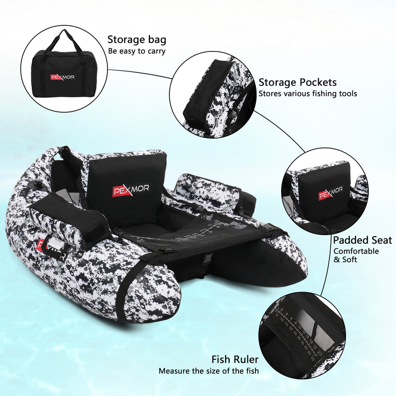 Load image into Gallery viewer, PEXMOR 350lbs Adjustable Inflatable Fishing Float Tube