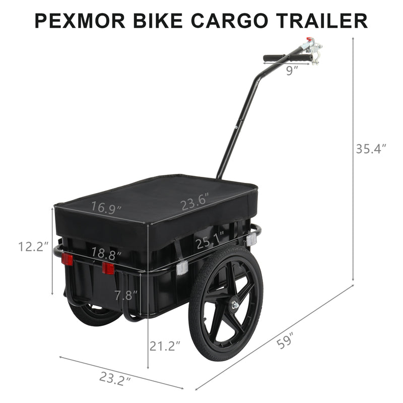 Load image into Gallery viewer, PEXMOR Bike Cargo Trailer Bicycle Wagon Trailers