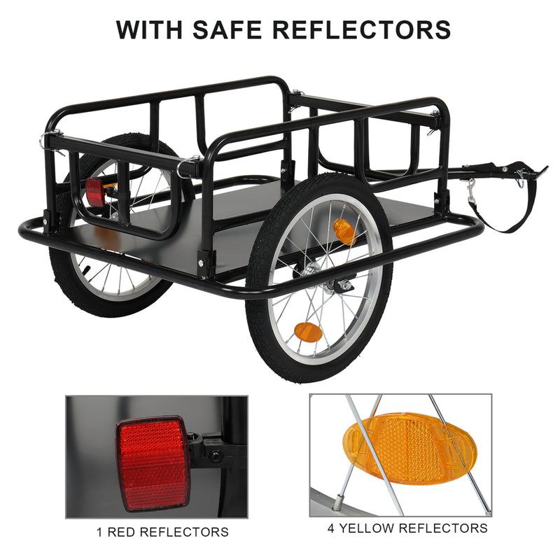 Load image into Gallery viewer, PEXMOR Foldable Bike Cargo Trailer Universal Hitch 16" Wheels