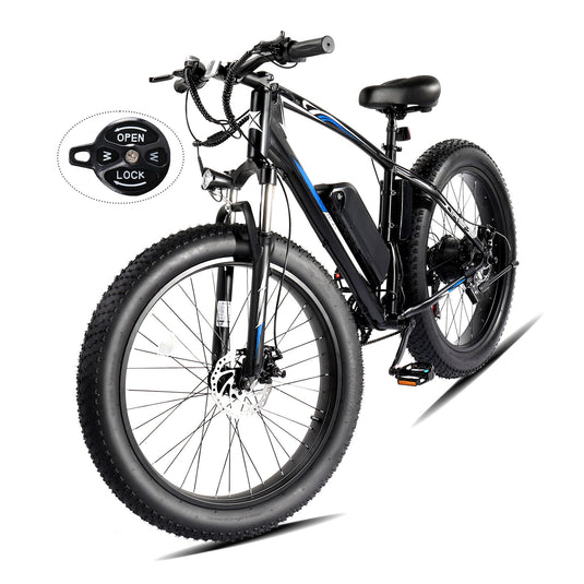 PEXMOR 26" Adults Electric Mountain Bike 500W 20Mph with Fat Tire