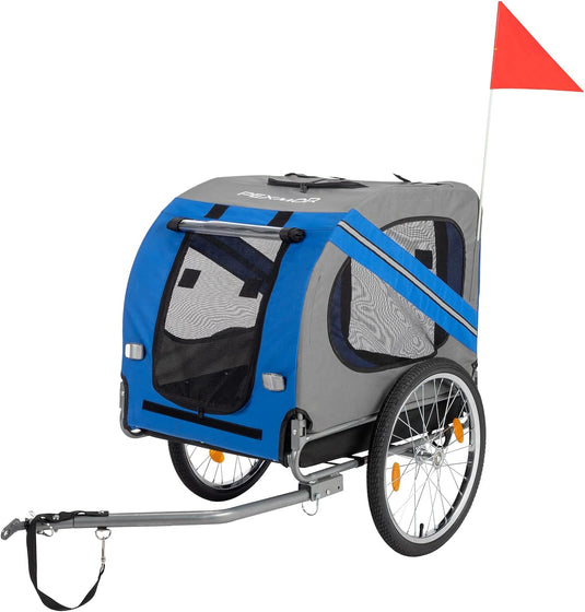 PEXMOR Pet Bike Trailer Dogs Bicycle Carrier Foldable Frame with 20 Inch Wheels