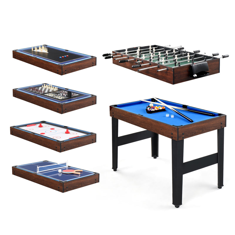 Load image into Gallery viewer, PEXMOR 48 inch 10 in 1 Multifunctional Game Table Wood Color
