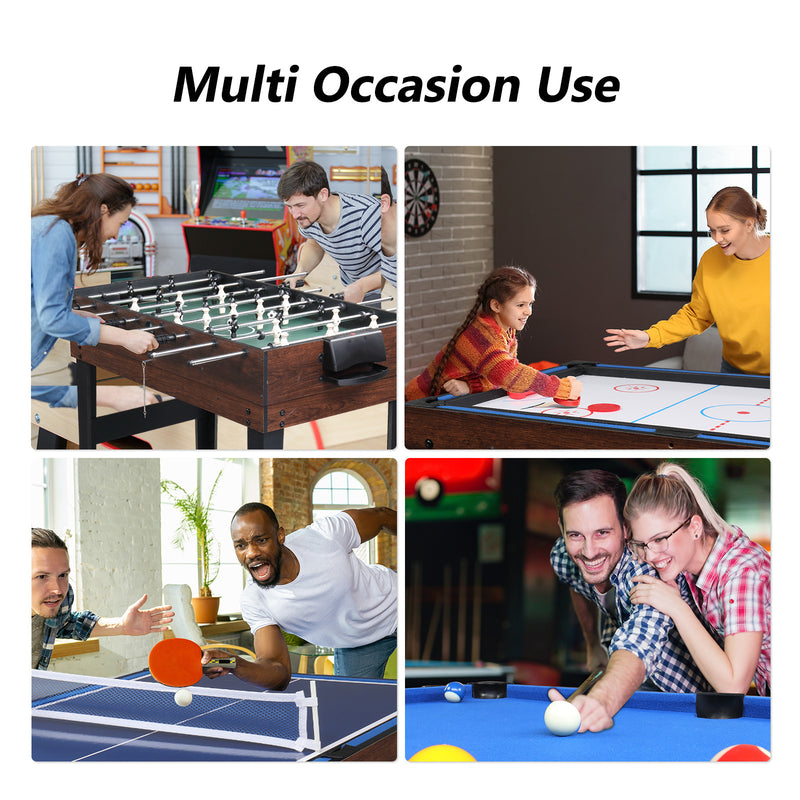 Load image into Gallery viewer, PEXMOR 48 inch 10 in 1 Multifunctional Game Table Wood Color
